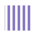 Vertical Stripes - White and Ube Violet Greeting Card 5  x 7 