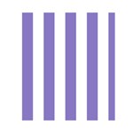 Vertical Stripes - White and Ube Violet Greeting Card 4.5  x 6 