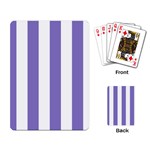 Vertical Stripes - White and Ube Violet Playing Cards Single Design