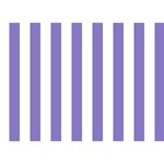 Vertical Stripes - White and Ube Violet Birthday Cake 3D Greeting Card (7x5)