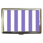 Vertical Stripes - White and Ube Violet Cigarette Money Case
