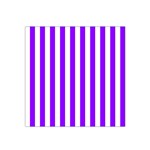 Vertical Stripes - White and Violet Satin Bandana Scarf