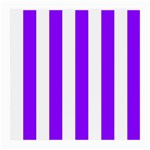Vertical Stripes - White and Violet Medium Glasses Cloth (2 Sides)
