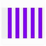 Vertical Stripes - White and Violet Large Glasses Cloth (2 Sides)