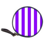 Vertical Stripes - White and Violet Classic 20-CD Wallet
