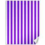 Vertical Stripes - White and Violet Canvas 12  x 16 