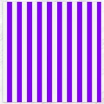 Vertical Stripes - White and Violet Canvas 16  x 16 