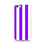 Vertical Stripes - White and Violet Apple iPhone 6/6S Silicone Case (Transparent)