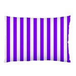 Vertical Stripes - White and Violet Pillow Case (Two Sides)