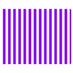 Vertical Stripes - White and Violet Double Sided Flano Blanket (Medium)