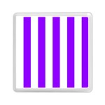Vertical Stripes - White and Violet Memory Card Reader with Storage (Square)