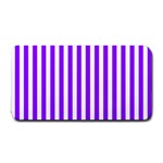 Vertical Stripes - White and Violet Medium Bar Mat