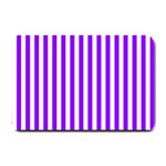 Vertical Stripes - White and Violet Small Doormat