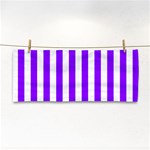 Vertical Stripes - White and Violet Hand Towel