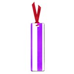 Vertical Stripes - White and Violet Small Book Mark