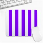 Vertical Stripes - White and Violet Large Mousepad