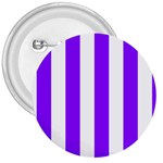 Vertical Stripes - White and Violet 3  Button