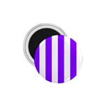 Vertical Stripes - White and Violet 1.75  Magnet