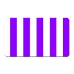 Vertical Stripes - White and Violet Magnet (Rectangular)