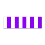 Vertical Stripes - White and Violet Sticker (Bumper)