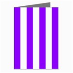 Vertical Stripes - White and Violet Greeting Cards (Pkg of 8)