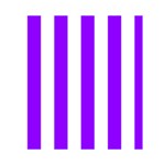 Vertical Stripes - White and Violet Greeting Card 4.5  x 6 