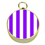 Vertical Stripes - White and Violet Gold Compass