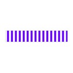 Vertical Stripes - White and Indigo Violet Flano Scarf (Mini)