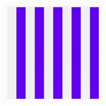Vertical Stripes - White and Indigo Violet Medium Glasses Cloth (2 Sides)