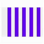 Vertical Stripes - White and Indigo Violet Large Glasses Cloth
