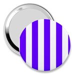 Vertical Stripes - White and Indigo Violet 3  Handbag Mirror