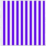 Vertical Stripes - White and Indigo Violet Canvas 12  x 12 