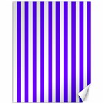Vertical Stripes - White and Indigo Violet Canvas 12  x 16 
