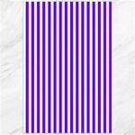 Vertical Stripes - White and Indigo Violet Canvas 24  x 36 