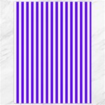 Vertical Stripes - White and Indigo Violet Canvas 36  x 48 