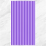 Vertical Stripes - White and Indigo Violet Canvas 40  x 72 