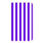 Vertical Stripes - White and Indigo Violet Memory Card Reader (Rectangular)