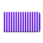 Vertical Stripes - White and Indigo Violet Medium Bar Mat