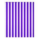 Vertical Stripes - White and Indigo Violet Shower Curtain 60  x 72  (Medium)