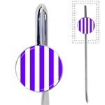 Vertical Stripes - White and Indigo Violet Book Mark