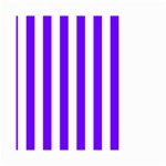 Vertical Stripes - White and Indigo Violet Small Garden Flag (Two Sides)