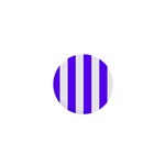 Vertical Stripes - White and Indigo Violet 1  Mini Button