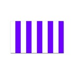Vertical Stripes - White and Indigo Violet Sticker Rectangular (10 pack)