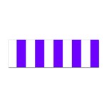 Vertical Stripes - White and Indigo Violet Sticker Bumper (100 pack)