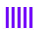 Vertical Stripes - White and Indigo Violet Sticker A4 (10 pack)