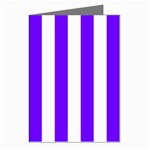 Vertical Stripes - White and Indigo Violet Greeting Cards (Pkg of 8)