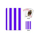 Vertical Stripes - White and Indigo Violet Playing Cards (Mini)