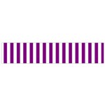 Vertical Stripes - White and Purple Violet Flano Scarf (Small)