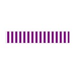 Vertical Stripes - White and Purple Violet Flano Scarf (Mini)