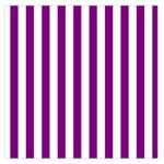 Vertical Stripes - White and Purple Violet Large Satin Scarf (Square)